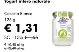 NaturaSí Yogurt intero naturale oferta