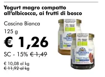 NaturaSí Yogurt magro compatto all'albicocca, ai frutti di bosco oferta