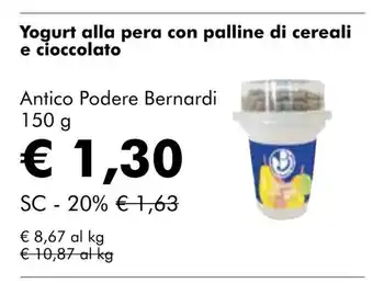 NaturaSí Yogurt alla pera con palline di cereali e cioccolato oferta