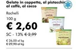 NaturaSí Gelato in coppetta, al pistacchi al caffè, al cocco oferta