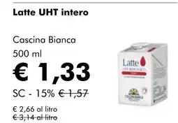 NaturaSí Latte UHT intero oferta