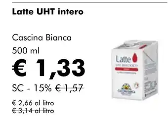 NaturaSí Latte UHT intero oferta