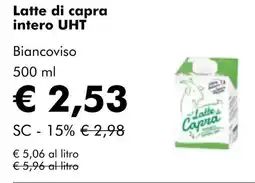 NaturaSí Latte di capra intero UHT oferta