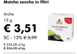 NaturaSí Matcha sencha in filtri oferta