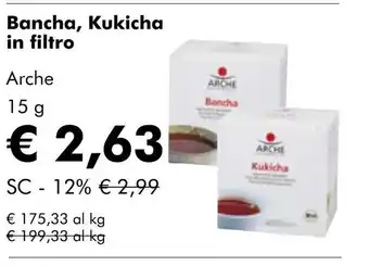 NaturaSí Bancha, Kukicha in filtro oferta