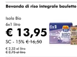 NaturaSí Bevanda di riso integrale bauletto oferta
