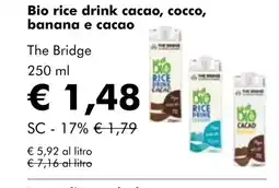 NaturaSí Bio rice drink cacao, cocco, banana e cacao oferta