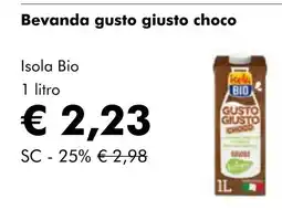 NaturaSí Bevanda gusto giusto choco oferta