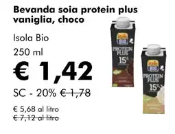 NaturaSí Bevanda soia protein plus vaniglia, choco oferta