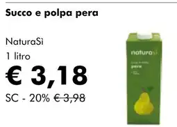 NaturaSí Succo e polpa pera oferta