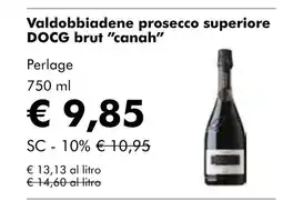 NaturaSí Valdobbiadene prosecco superiore DOCG brut canah oferta