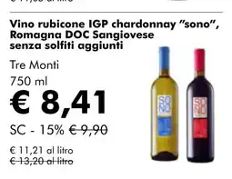 NaturaSí Vino rubicone IGP chardonnay "sono", Romagna DOC Sangiovese oferta