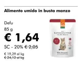 NaturaSí Alimento umido in busta manzo oferta