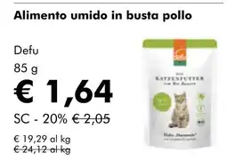 NaturaSí Alimento umido in busta pollo oferta