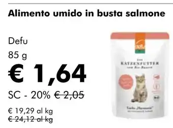 NaturaSí Alimento umido in busta salmone oferta