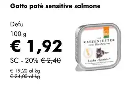 NaturaSí Gatto patè sensitive salmone oferta
