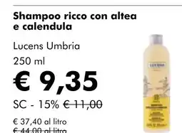 NaturaSí Shampoo ricco con altea e calendula oferta