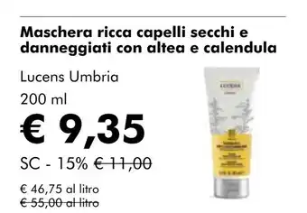 NaturaSí Maschera ricca capelli secchi e danneggiati con altea e calendula oferta