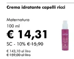 NaturaSí Crema idratante capelli ricci oferta