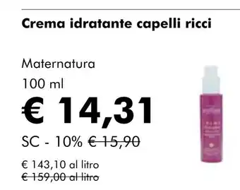 NaturaSí Crema idratante capelli ricci oferta