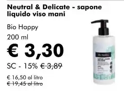 NaturaSí Neutral & Delicate - sapone liquido viso mani oferta