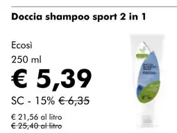 NaturaSí Doccia shampoo sport 2 in 1 oferta