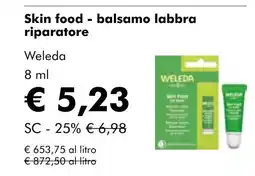 NaturaSí Skin food - balsamo labbra riparatore oferta