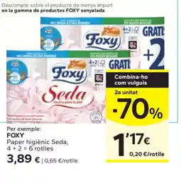 Caprabo FOXY Paper higiènic Seda oferta