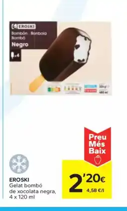 Caprabo EROSKI Gelat bombó de xocolata negra oferta