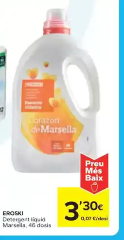 Caprabo EROSKI Detergent liquid Marsella, 46 dosis oferta