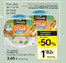 Caprabo FLORETTE Amanida Cèsar light oferta