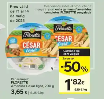 Caprabo FLORETTE Amanida Cèsar light oferta