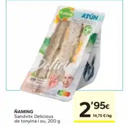Caprabo NAMING Sandvitx Delicious de tonyina i ou oferta