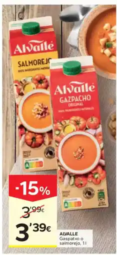 Caprabo ALVALLE Gaspatxo o salmorejo oferta