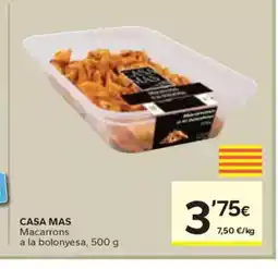 Caprabo CASA MAS Macarrons a la bolonyesa oferta