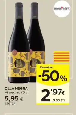 Caprabo OLLA NEGRA Vi negre oferta