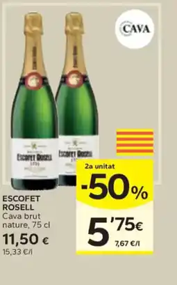 Caprabo ESCOFET ROSELL Cava brut oferta