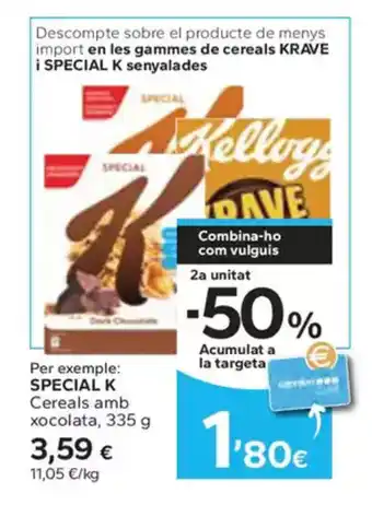 Caprabo SPECIAL K Cereals amb xocolata oferta