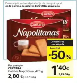 Caprabo CUÉTARA Galetes Napolitana oferta