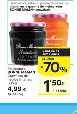 Caprabo BONNE MAMAN Confitura de nabius Intense oferta