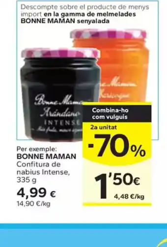 Caprabo BONNE MAMAN Confitura de nabius Intense oferta