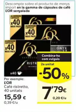 Caprabo L'OR Cafè ristretto oferta