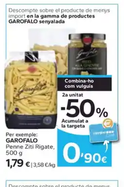Caprabo GAROFALO Penne Ziti Rigate oferta