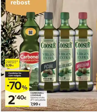 Caprabo CARBONELL i COOSUR Gamma d'olis oferta