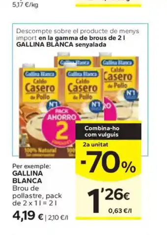 Caprabo GALLINA BLANCA Brou de pollastre oferta