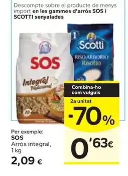 Caprabo SOS Arròs integral oferta