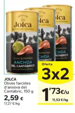 Caprabo JOLCA Olives farcides d'anxova del Cantàbric oferta