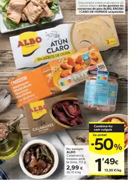 Caprabo ALBO Calamars a trossos amb la tinta oferta