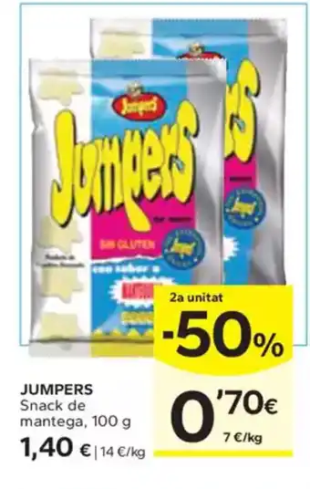 Caprabo JUMPERS Snack de mantega oferta