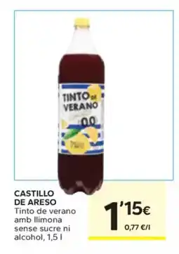 Caprabo CASTILLO DE ARESO Tinto de verano amb llimona sense sucre ni alcohol oferta